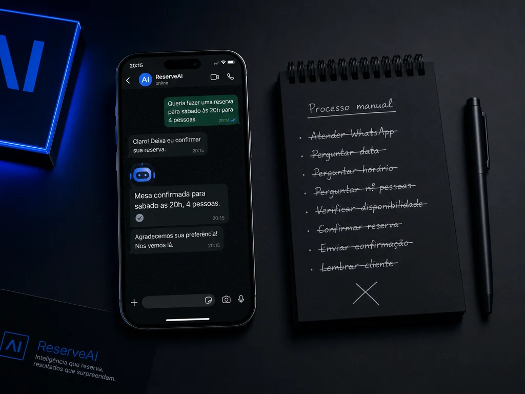 Confirmação automática de mesa via WhatsApp para restaurante
